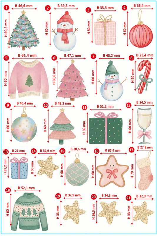 Keramikdekaler Julmotiv